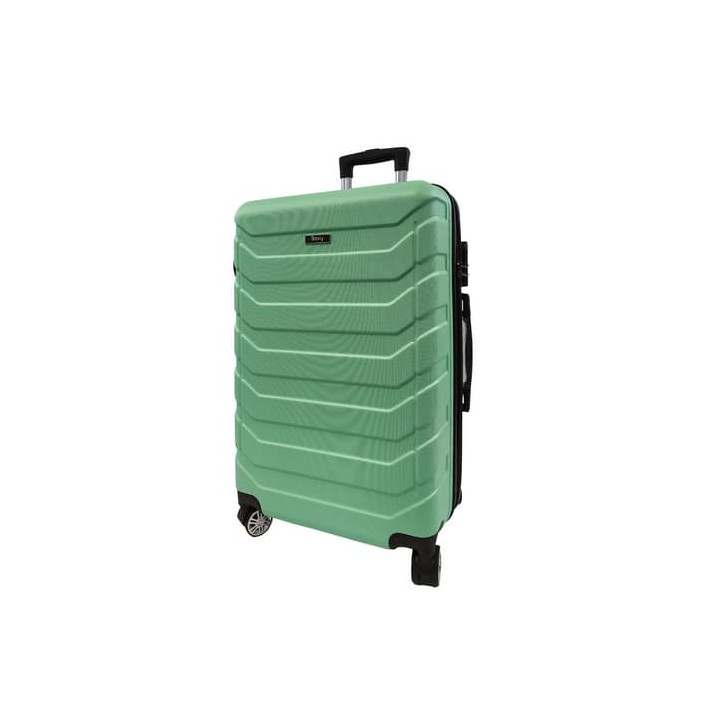 Bavy Cestovní kufr skořepinový 24" Ribs Light green