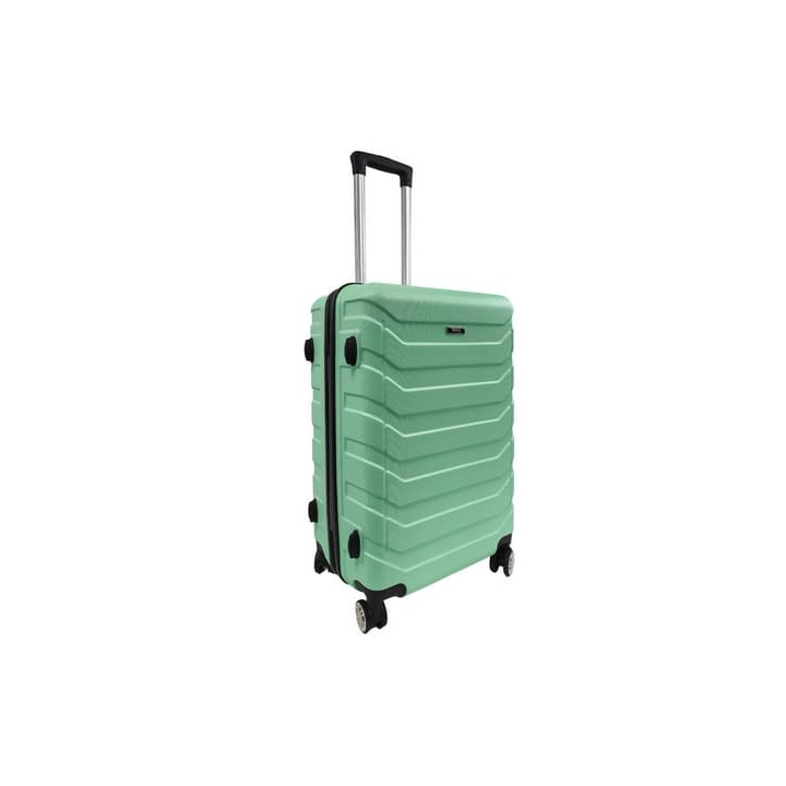 Bavy Cestovní kufr skořepinový 24" Ribs Light green