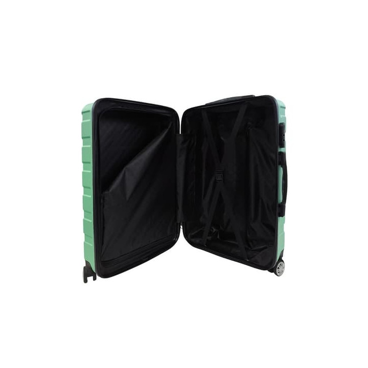 Bavy Cestovní kufr skořepinový 24" Ribs Light green