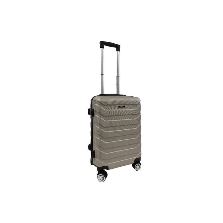 Bavy Cestovní kufr skořepinový 20" Ribs Gold beige
