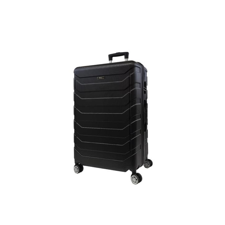 Bavy Cestovní kufr skořepinový 28" Ribs Black