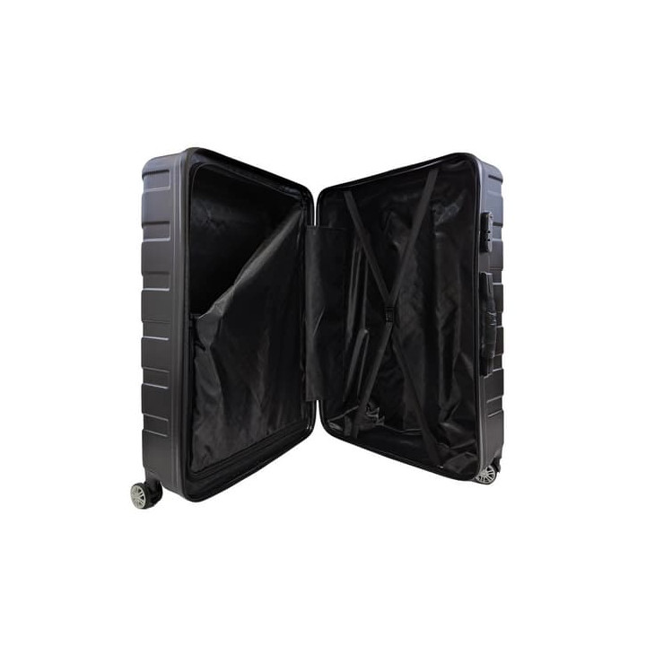 Bavy Cestovní kufr skořepinový 28" Ribs Black