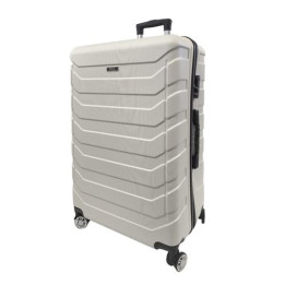 Bavy Cestovní kufr skořepinový 28" Ribs White
