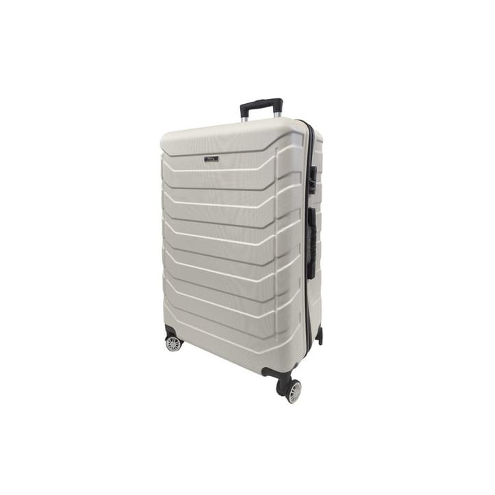 Bavy Cestovní kufr skořepinový 28" Ribs White