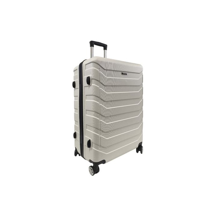 Bavy Cestovní kufr skořepinový 28" Ribs White