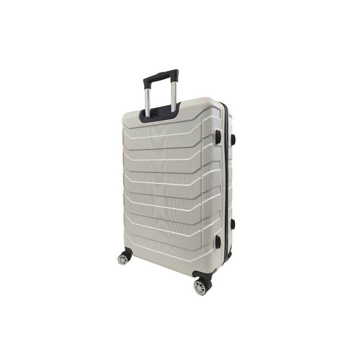 Bavy Cestovní kufr skořepinový 28" Ribs White