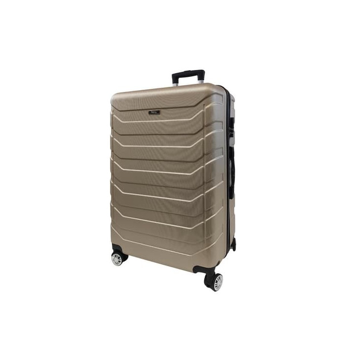 Bavy Cestovní kufr skořepinový 28" Ribs Gold beige