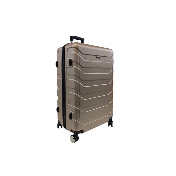 Bavy Cestovní kufr skořepinový 28" Ribs Gold beige