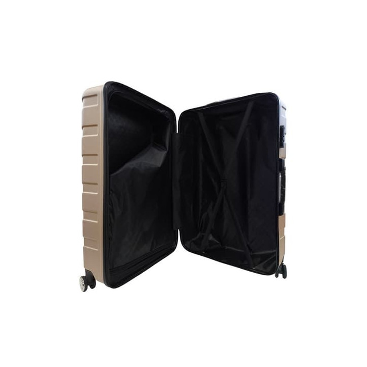 Bavy Cestovní kufr skořepinový 28" Ribs Gold beige