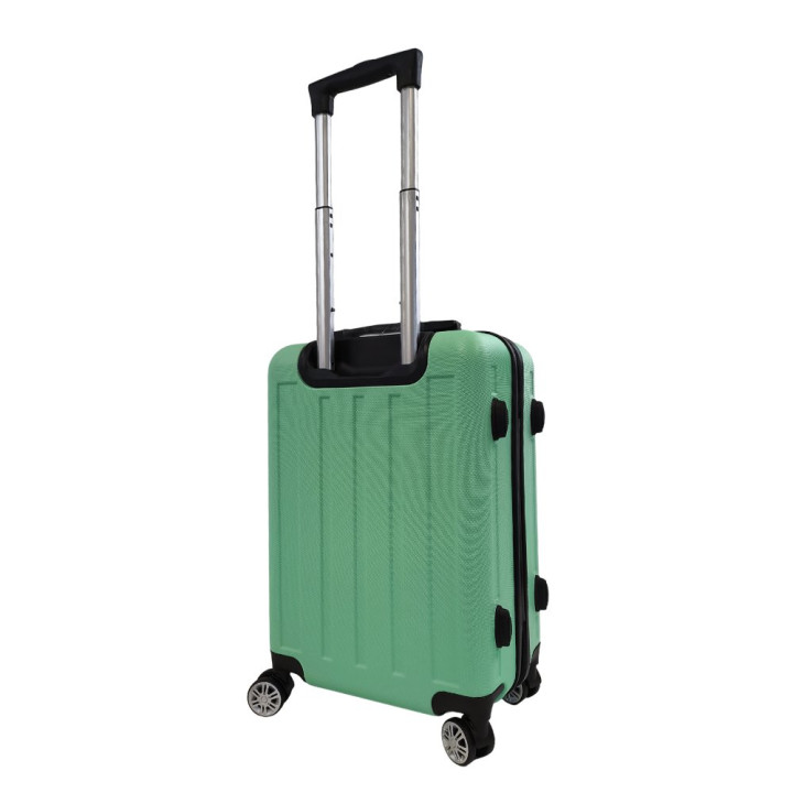 Bavy Cestovní kufr skořepinový 20" Stripes Light green