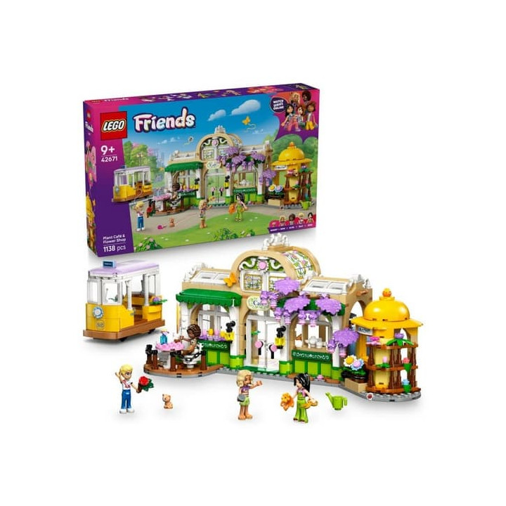 LEGO® Friends 42671 Kavárna plná rostlin a květinářství