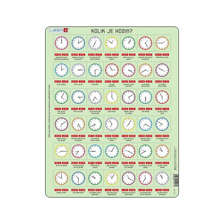 Puzzle Kolik je hodin? 42 dílků