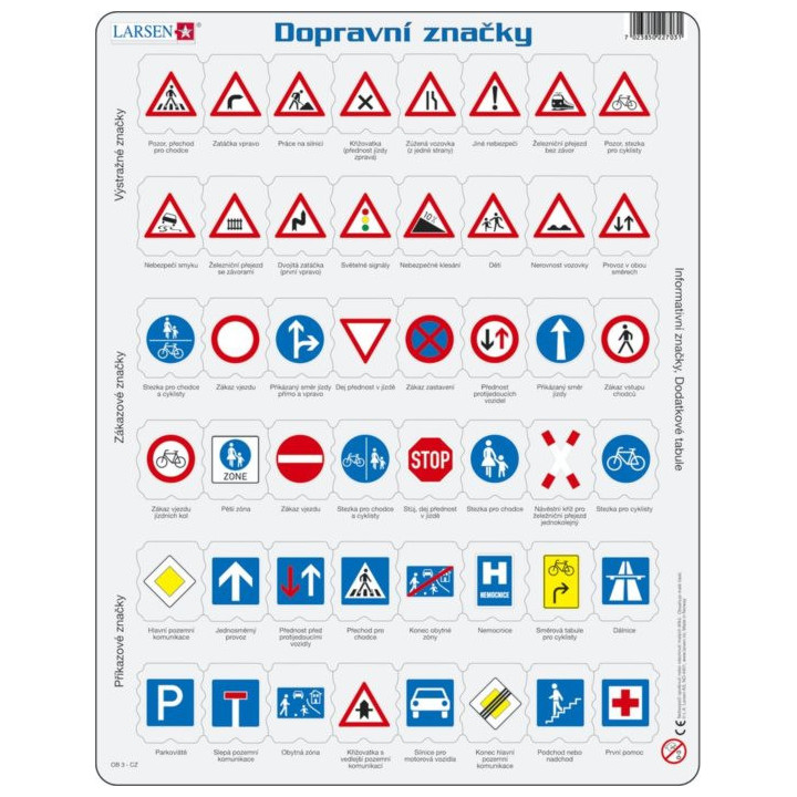 Puzzle Dopravní značky 48 dílků