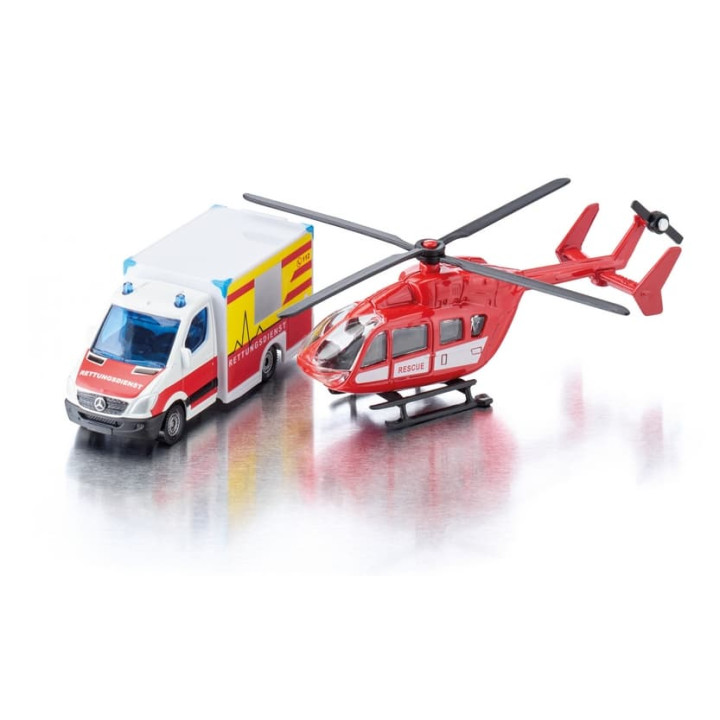 SIKU Super - Ambulance a vrtulník, set