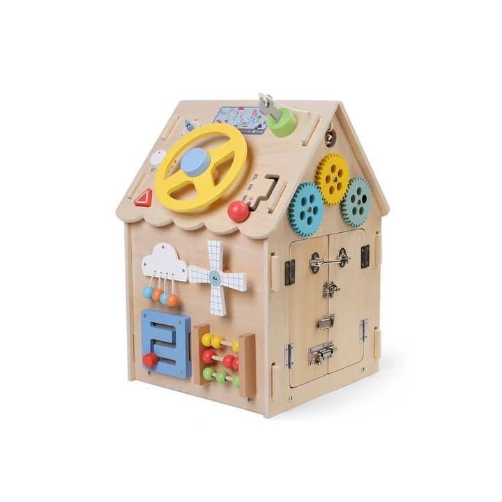 2Kids Toys Activity board Domeček přírodní