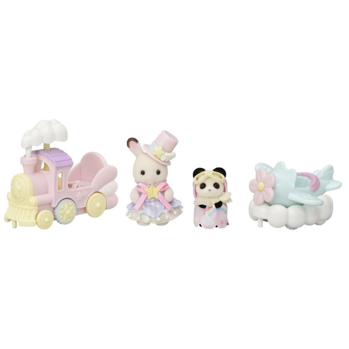 Sylvanian Families - Letadlo, vláček a baby figurky v zábavném parku