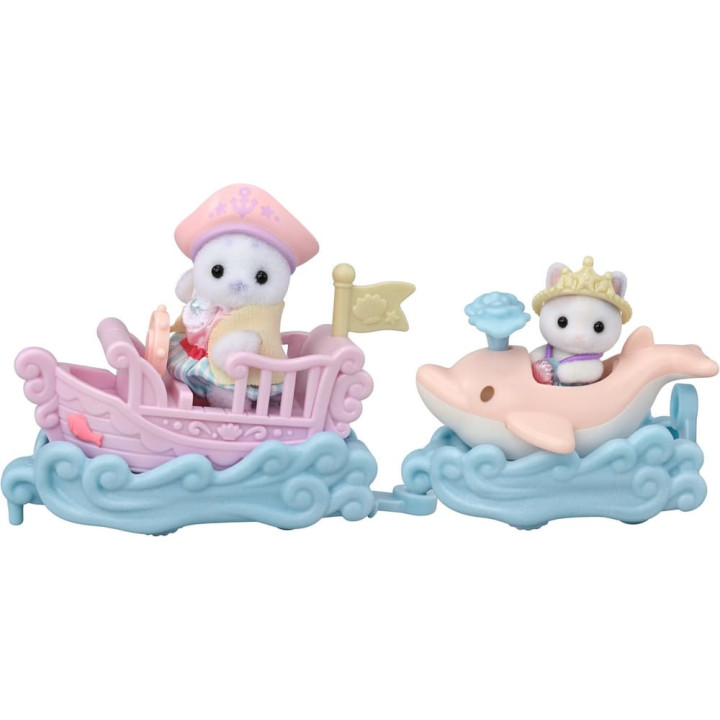 Sylvanian Families - Mořská vozítka a baby figurky v zábavném parku