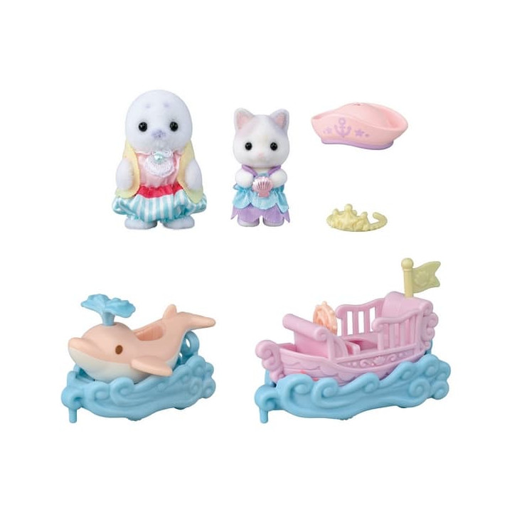 Sylvanian Families - Mořská vozítka a baby figurky v zábavném parku