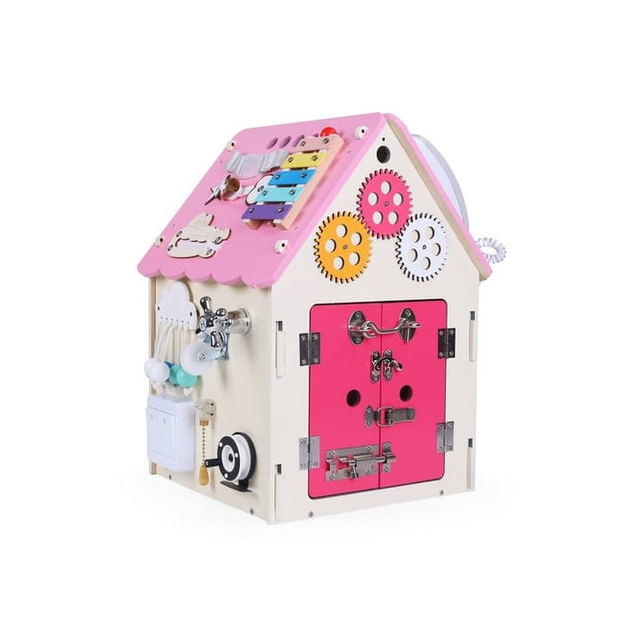 2Kids Toys Activity board Domeček růžový