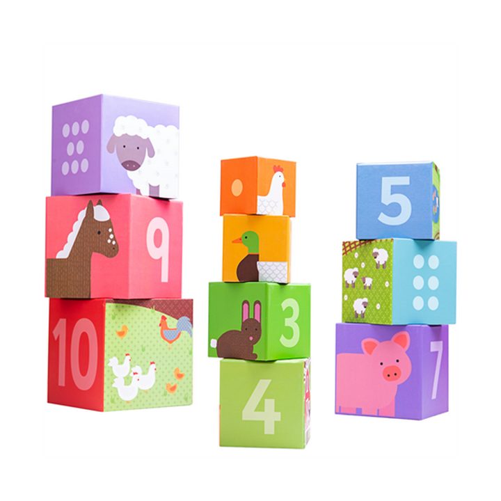 Bigjigs Toys didaktické kostky farma