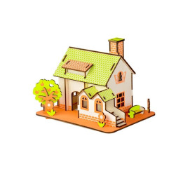 Woodcraft Dřevěné 3D puzzle Zelený dům