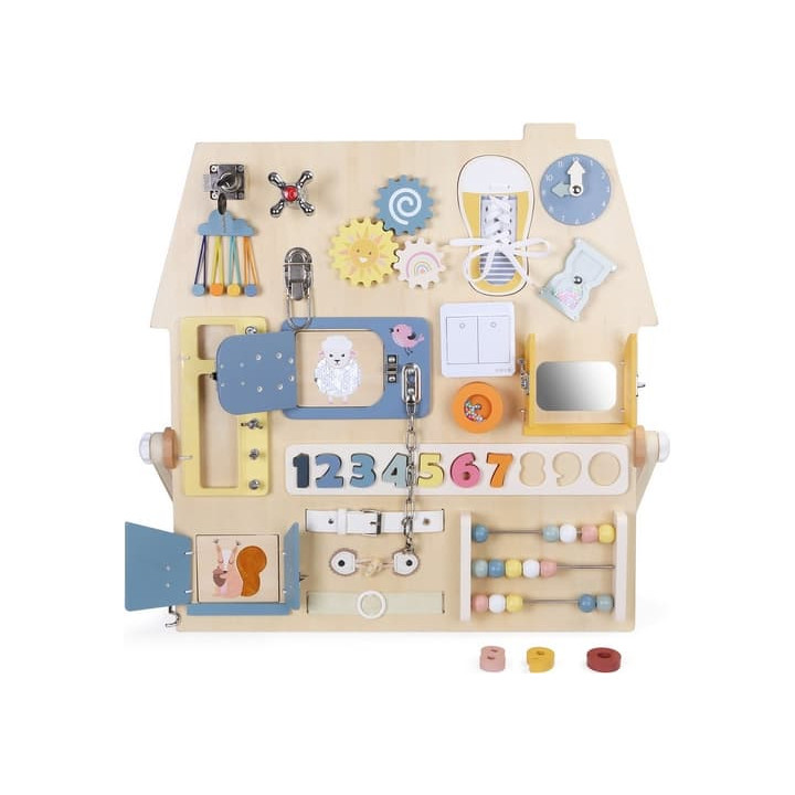 2Kids Toys Activity board Senzorická deska Domeček