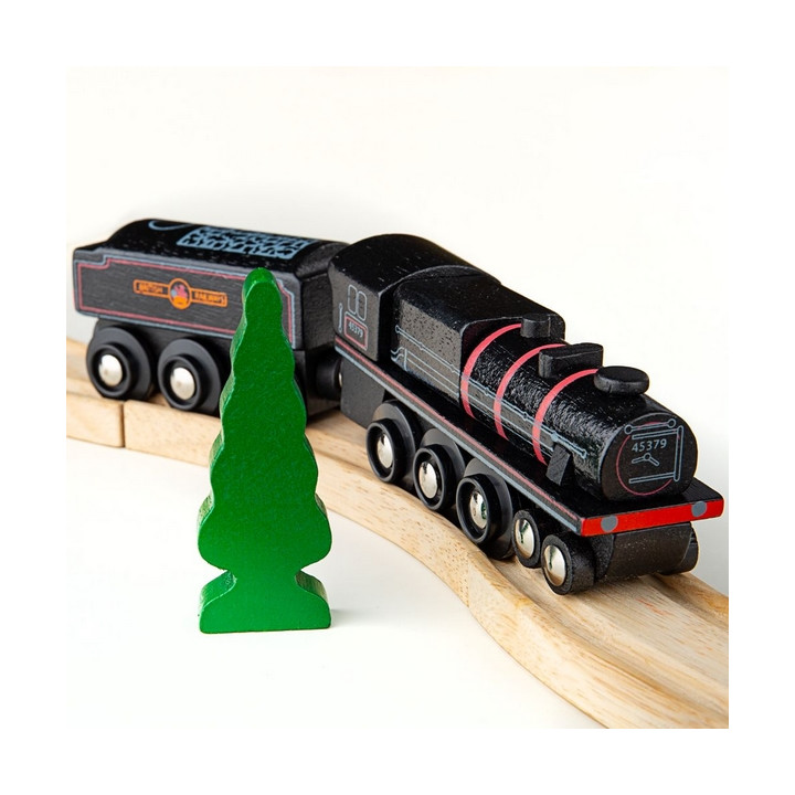 Bigjigs Rail Dřevěná replika lokomotivy Black 5 engine