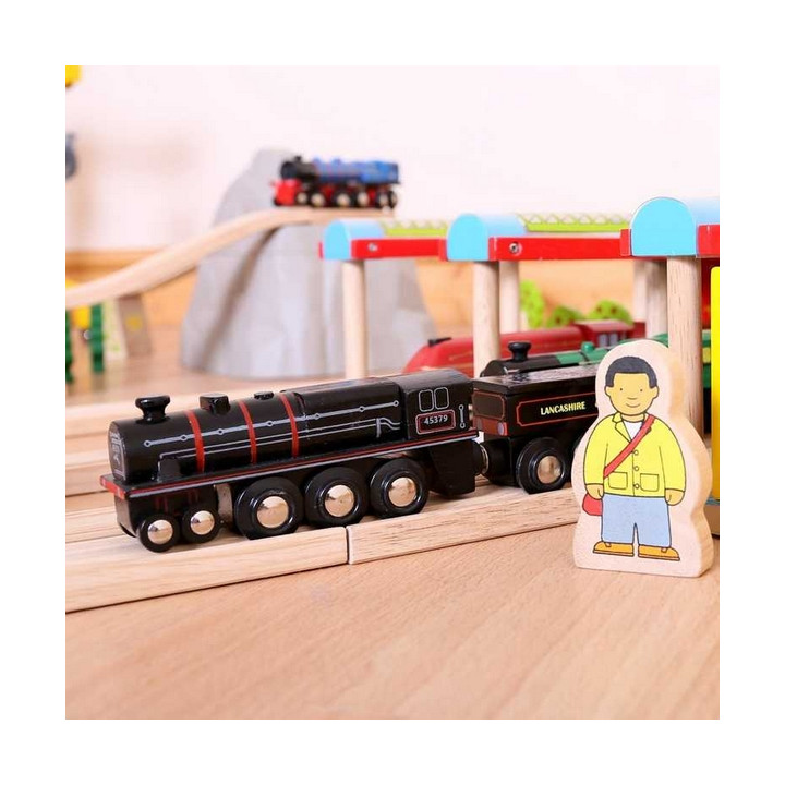 Bigjigs Rail Dřevěná replika lokomotivy Black 5 engine