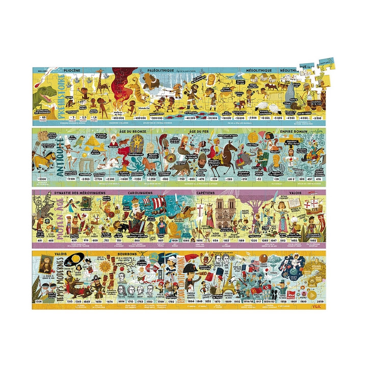 Vilac Velké dřevěné puzzle historie