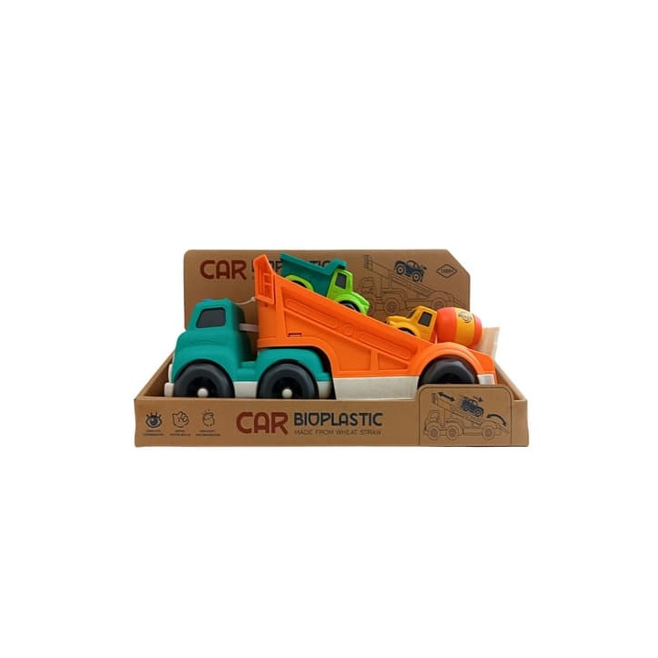Bavytoy Set truck s autíčky z bioplastu