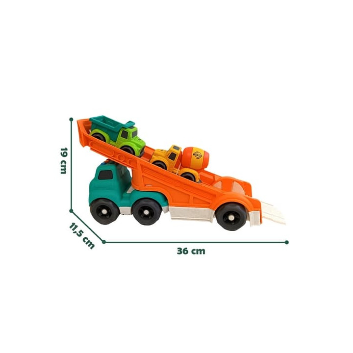 Bavytoy Set truck s autíčky z bioplastu