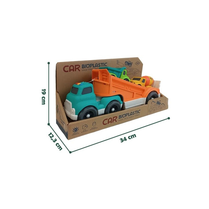 Bavytoy Set truck s autíčky z bioplastu