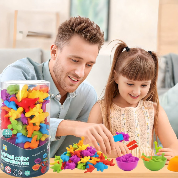 Bavytoy Montessori sada s dinosaury 48ks