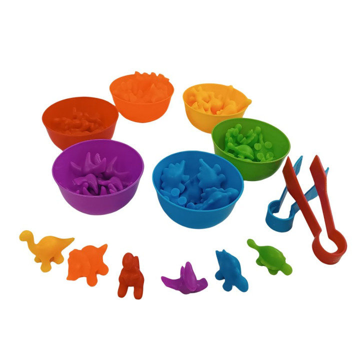 Bavytoy Montessori sada s dinosaury 48ks