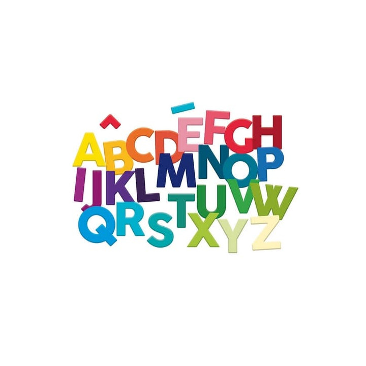 Vilac Dřevěná magnetická abeceda Velká písmena 77 ks