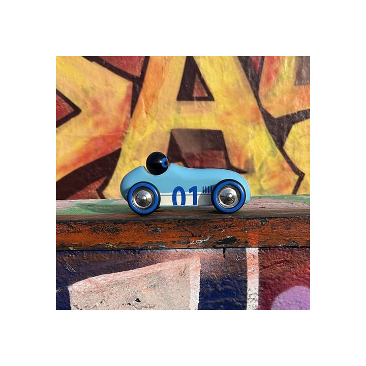 Vilac Dřevěné auto Old Sport Compet tyrkysové