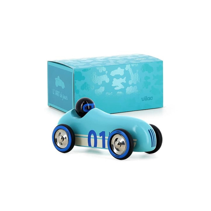 Vilac Dřevěné auto Old Sport Compet tyrkysové