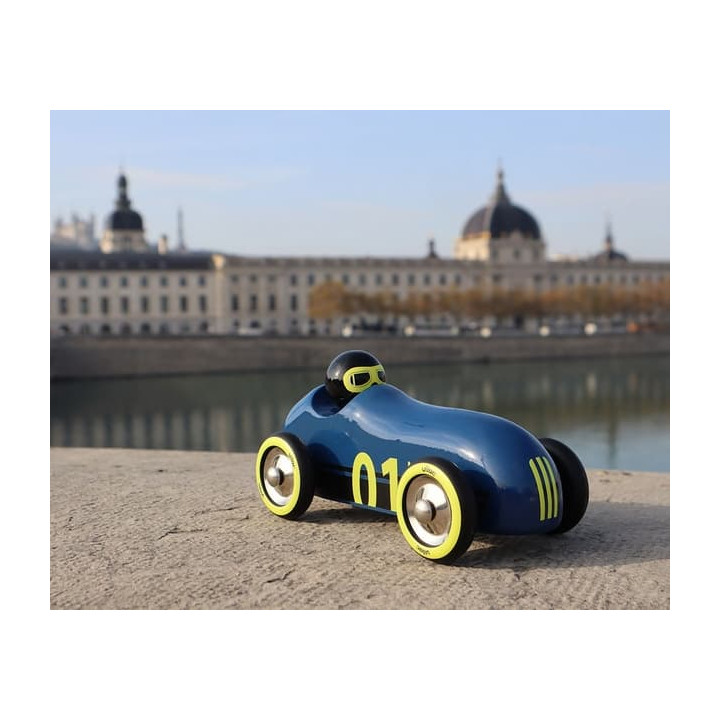 Vilac Dřevěné auto Old Sport Compet tmavě modré