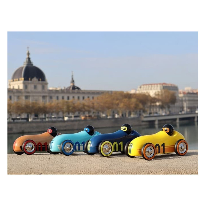 Vilac Dřevěné auto Old Sport Compet tmavě modré
