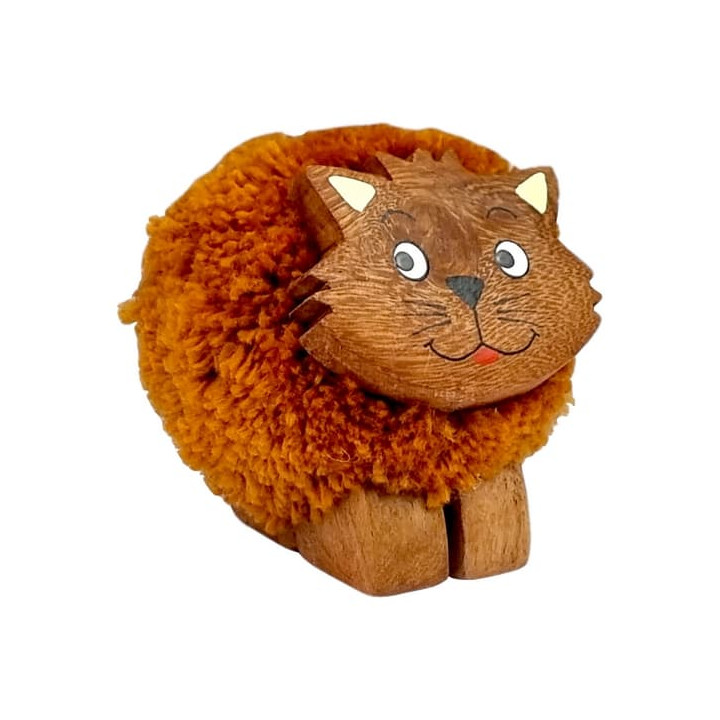 2Kids Toys Dřevěná figurka XL pompon Kočka