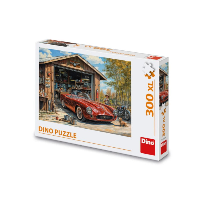 Dino Puzzle Jaguár v garáži 300 xl dílků