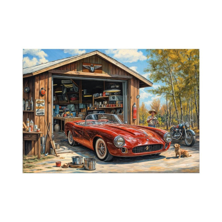 Dino Puzzle Jaguár v garáži 300 xl dílků