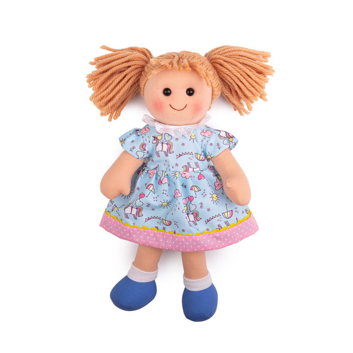 Bigjigs Toys Látková panenka Olivia 34 cm
