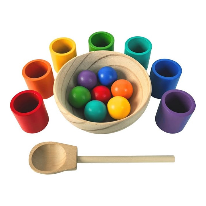 2Kids Toys Duhové kuličky a kalíšky 7 barev