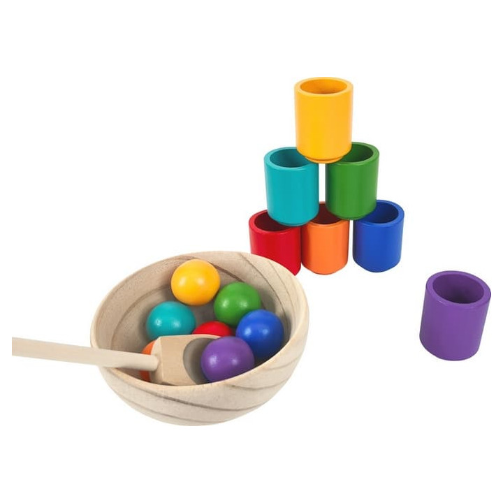 2Kids Toys Duhové kuličky a kalíšky 7 barev