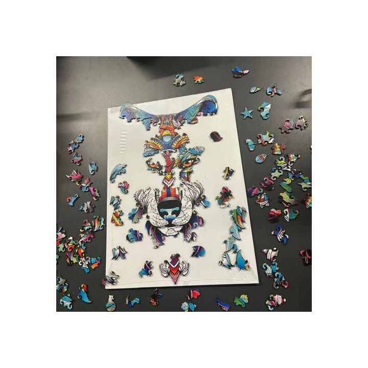 Wooden puzzle - Vlk