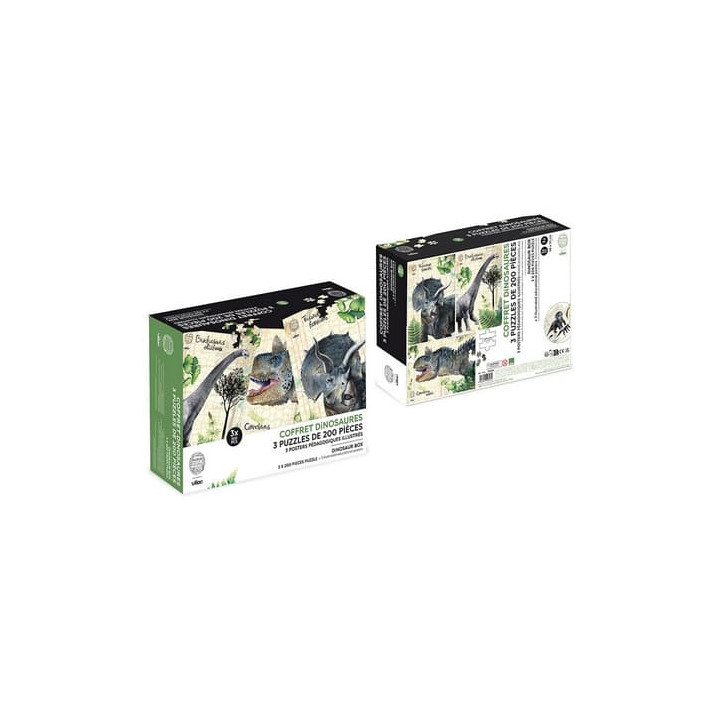 Vilac Sada 3 puzzle dinosaurů