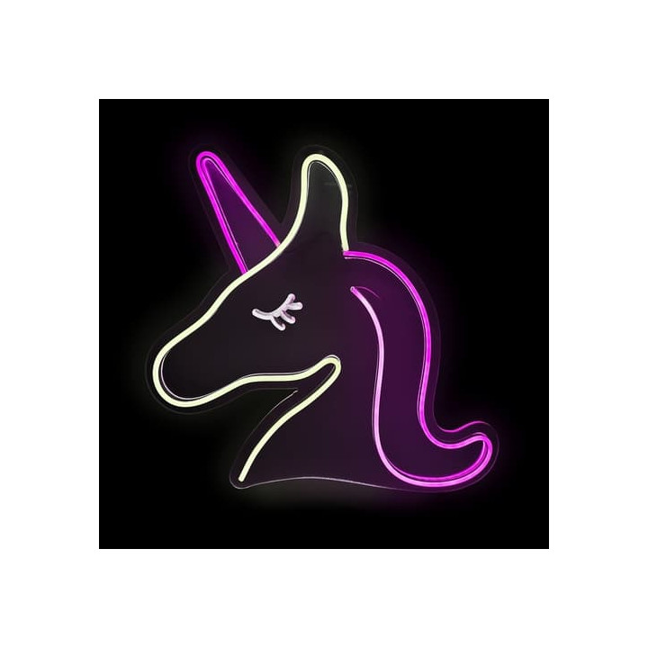 2Kids Toys LED NEON LIGHT lampička Jednorožec růžovobílý