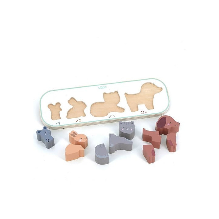 Vilac Vkládací puzzle Učím se počítat zvířátka Sarah Betz