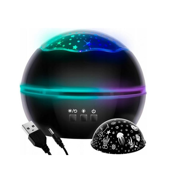 Projektor noční oblohy Deluxe černý